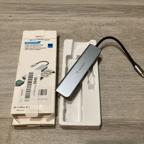 6 in 1 Multiport USB-C Hub Type C To USB 3.0 4K HDMI Adapter HDTV PD TF SD