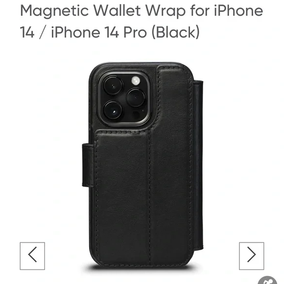Sena Magnetic Wallet Wrap for iPhone 14 / iPhone 14 Pro (Black)