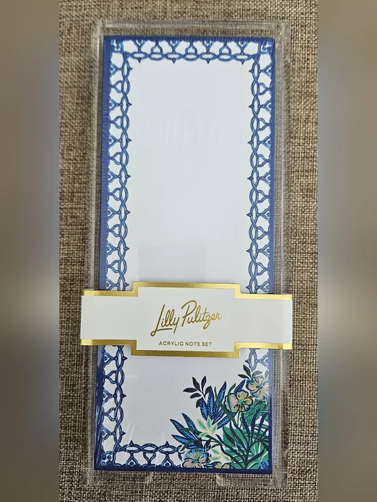 Lilly Pulitzer Acrylic Note Set The Hottest Spot NWT