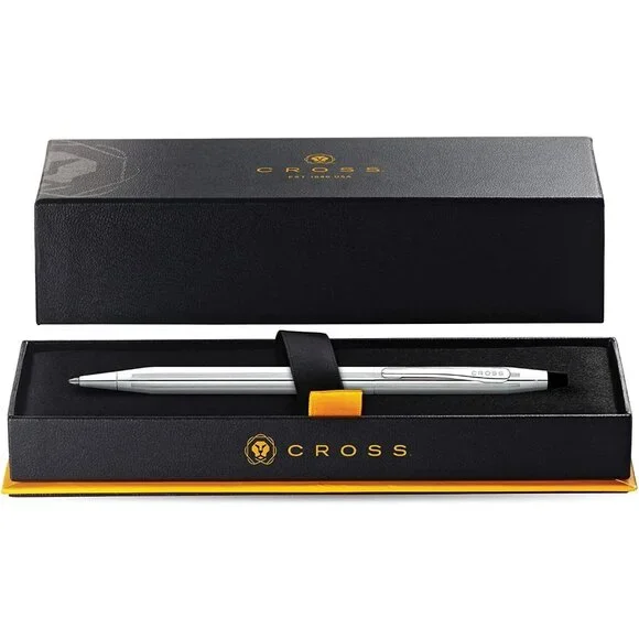Cross Classic Ballpoint Pen Century Lustrous Chrome Twist Action 3502 Boxed New