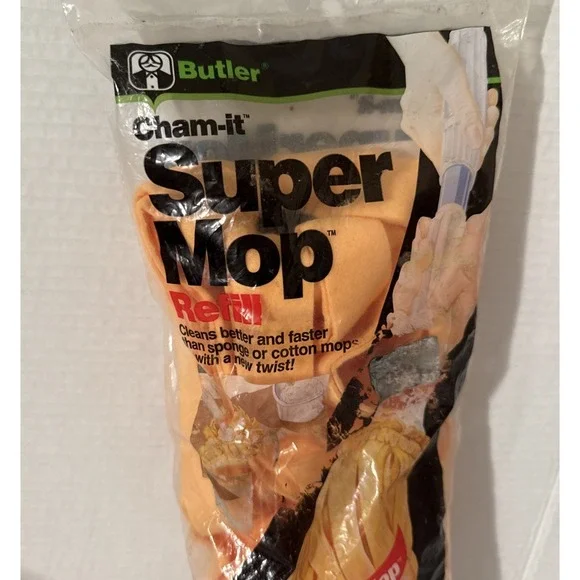 Butler Cham-It Super Mop Refill No. 2595 VTG New Sealed‎