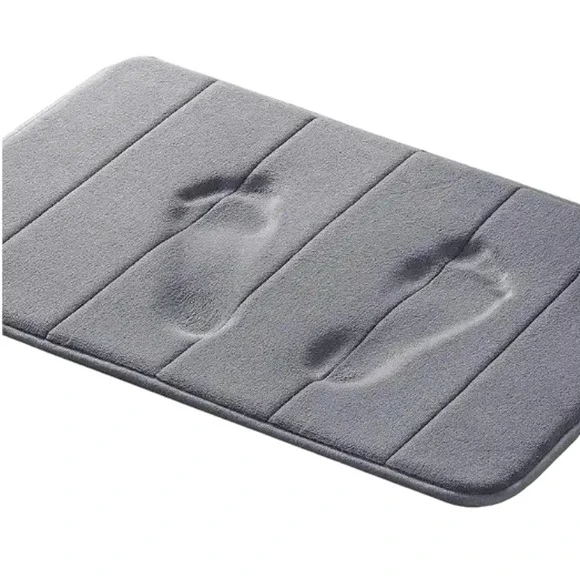 Luxurious Memory Foam Bath Mat Ultra-Soft & Supportive Non-Slip Quick-Dry Sleek
