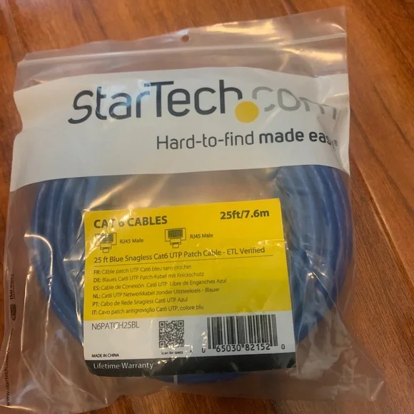 Star Tech 25 foot Ethernet Cord- BRAND NEW