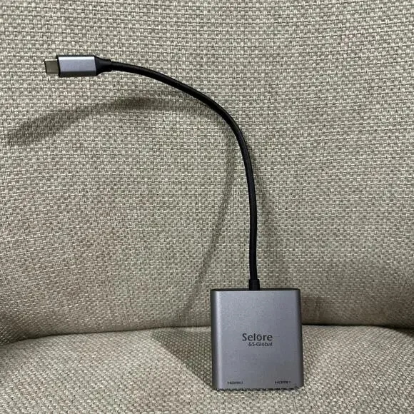 Selore&S-Global USB C to Dual HDMI Adapter 4K @60hz, Type C to HDMI Converter...
