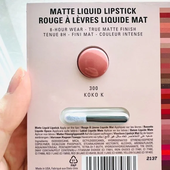 5 for 25⚡️2x Kylie Koko K Matte Liquid Lipstick .019oz Sample Card