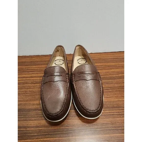 Driver Club USA Unisex-Child Leather Loafer Naples Brown‎ size 2 US NWOB