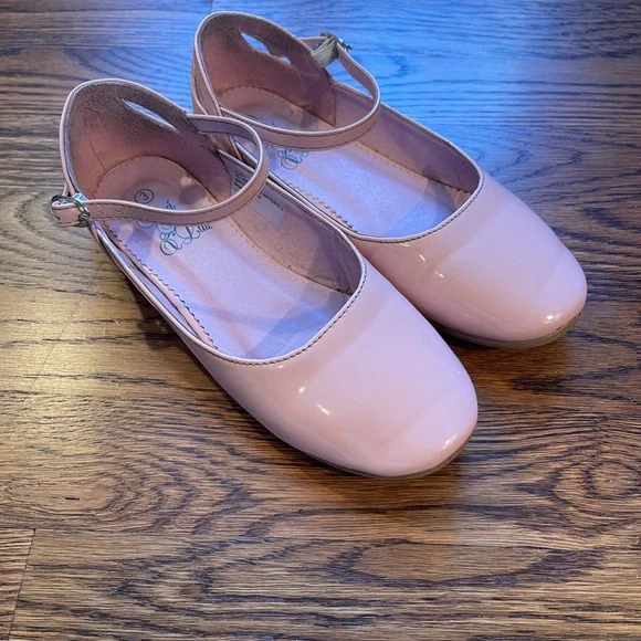 Swea Pea & Lilli Pink Elsa Dressy Flats with Strap and Buckle Size 3
