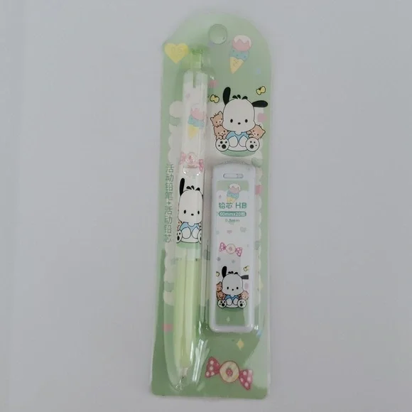 ‼️5/$25‼️ Sanrio Pochacco Mechanical Pencil & Refill Pencil Lead Set NWT