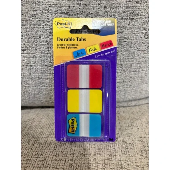 Post-It Durable‎ Tabs Great for Notebooks Binders Planners 30 Count