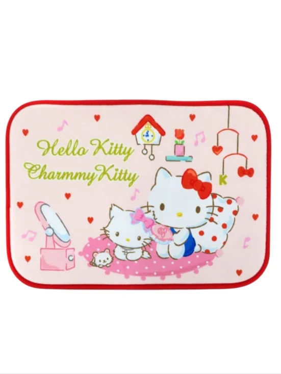 Sanrio Hello Kitty and Charmmy Kitty Floor Mat Rug Pink Red
