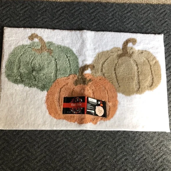 Autumn PUMPKINS Bath Mat Rug