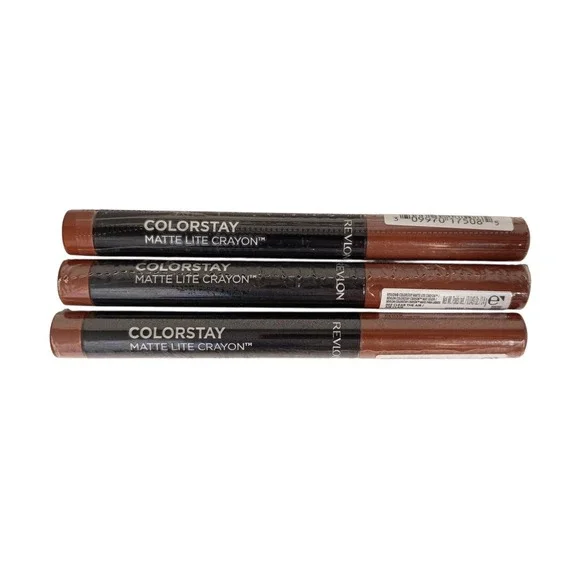 3 Revlon Colorstay Matte Lite Crayon For Lips #002 CLEAR THE AIR - NEW SEALED