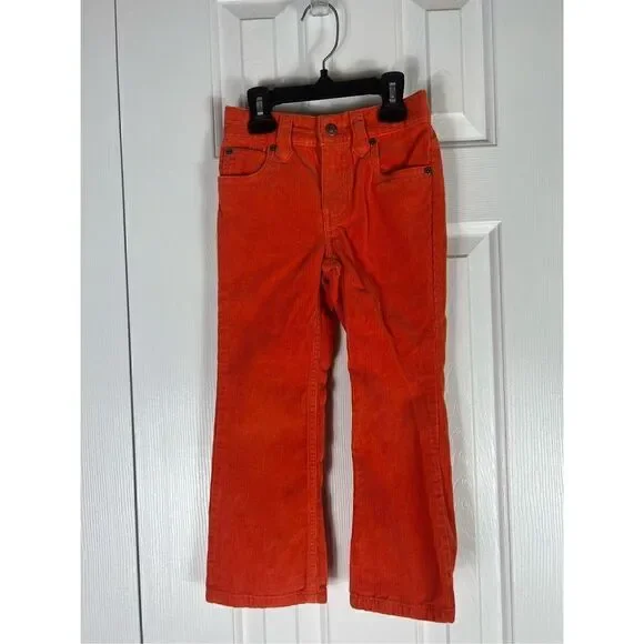 Ralph Lauren Childs Orange Cord Pants Size 6