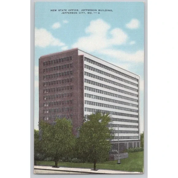 POSTCARD Jefferson City Missouri Jefferson‎ Building New State Office c1960s