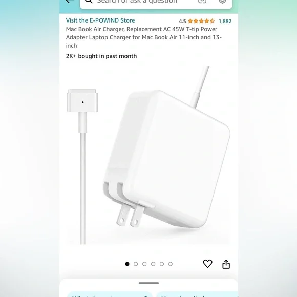 MacBook Air 13 inch and 15 inch charger