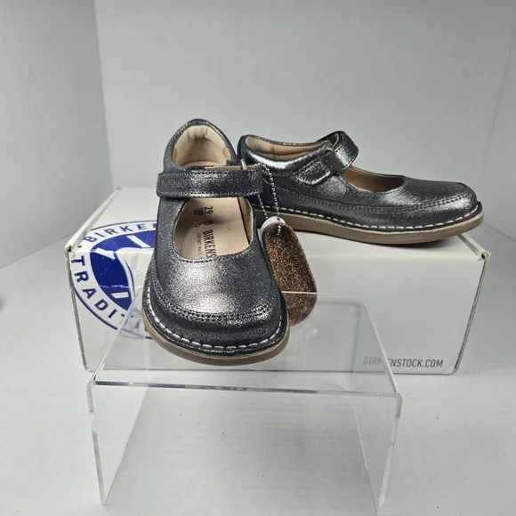 Birkenstock June Mary Jane Silver Dress Shoes Size EU 29 Regular US C11-11 1/2
