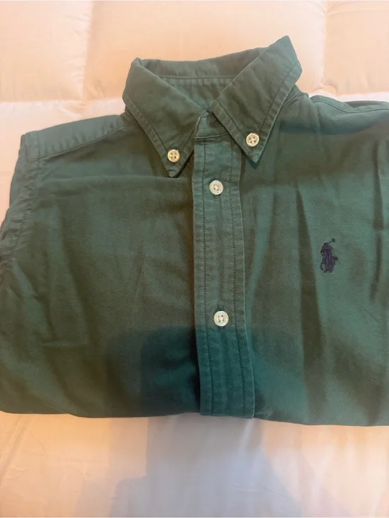 Ralph Lauren Men's Button-Down Shirt - Hunter Green with Navy Pony