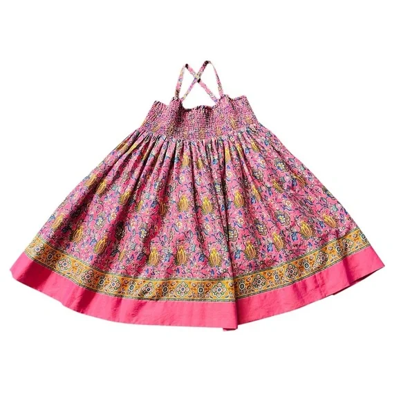 Ralph Lauren Pink and Orange Floral Kids Dress Size 6 NWT