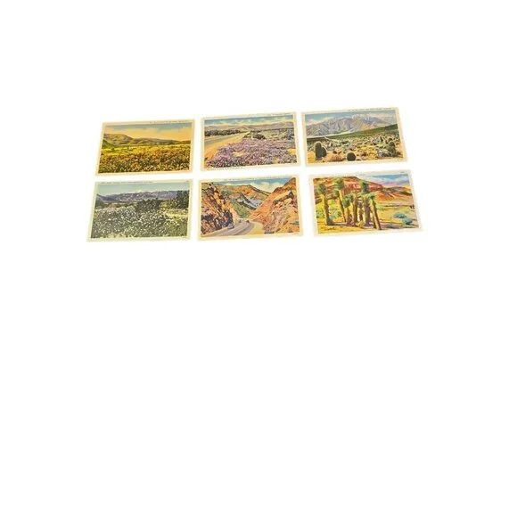 California Scenery Vintage Lot of 6 postcards Flawed Light Smoke Scent