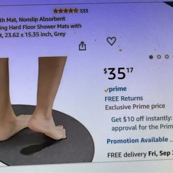 Non slip absorbent mat new in box purchased in Amazon pallet $37 on Amazon