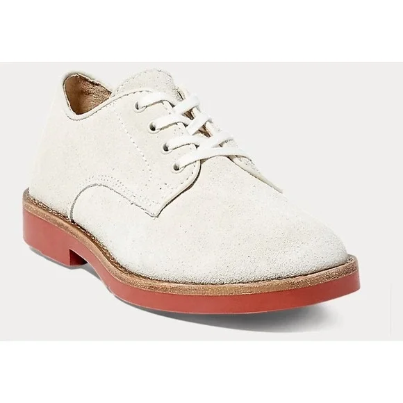 Barton Suede Oxford Youth 3.5 White‎ NEW Boys Shoes Dress Shoes