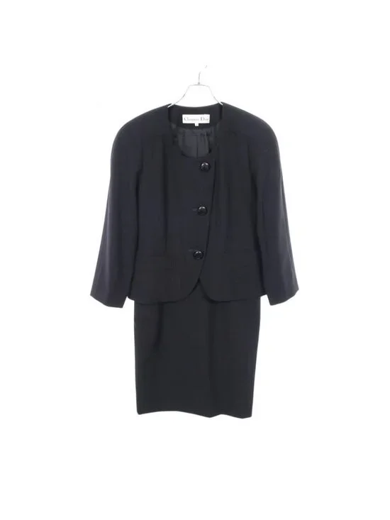 Dior Suit Collarless Jacket Wool