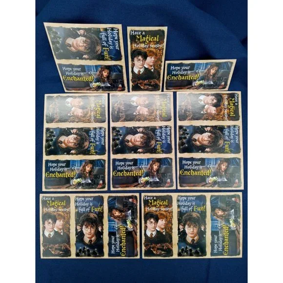 Harry Potter Vintage Christmas Cards Holiday Hogwarts Ron Hermione Papermagic