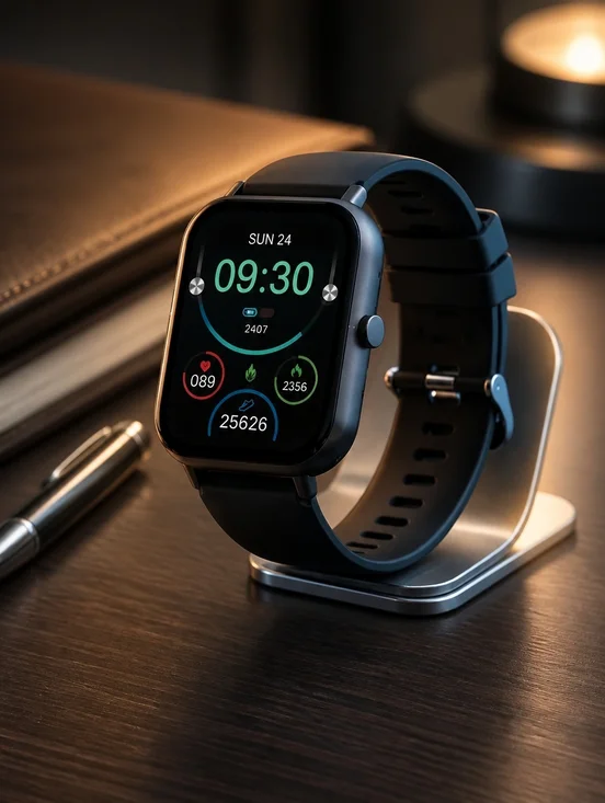 NIB ZL54C Smartwatch Bluetooth Call Fitness Tracker Waterproof Black