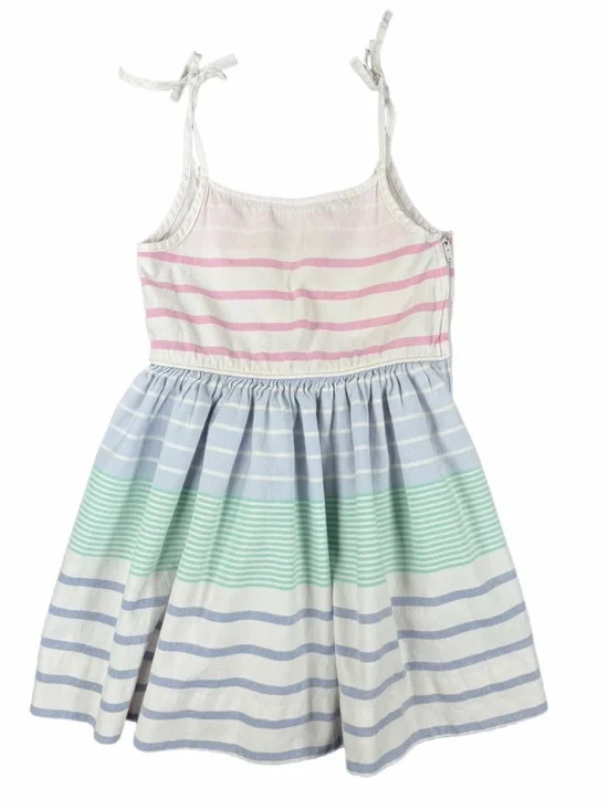 RALPH LAUREN Pastel Stripe Oxford Dress - 3/3T