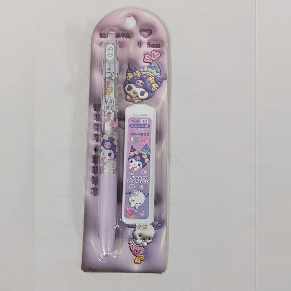 Kuromi Pochacco Mechanical Led Pencil With Led Refills , NEW, 0.5 mm
