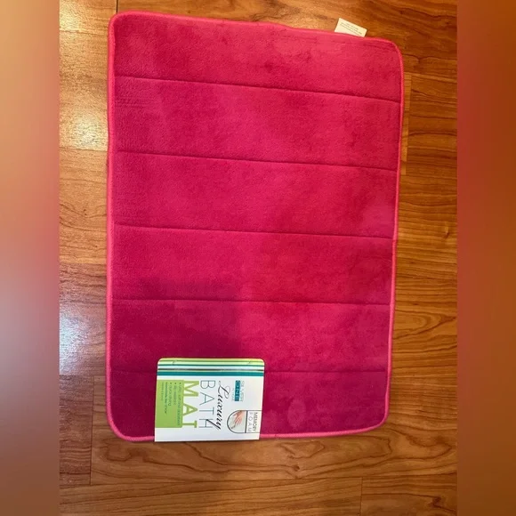 Pink Memory Foam Bath Mat
