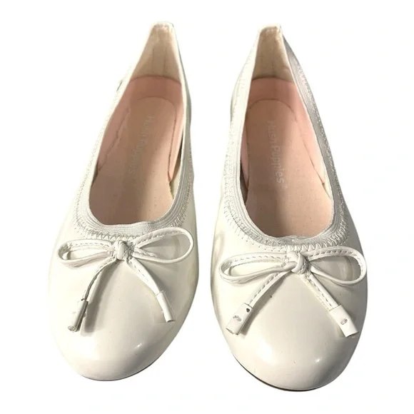 Hush Puppies Josie White Patent Ballet Flats – Girls Size 2W (New with Box!)