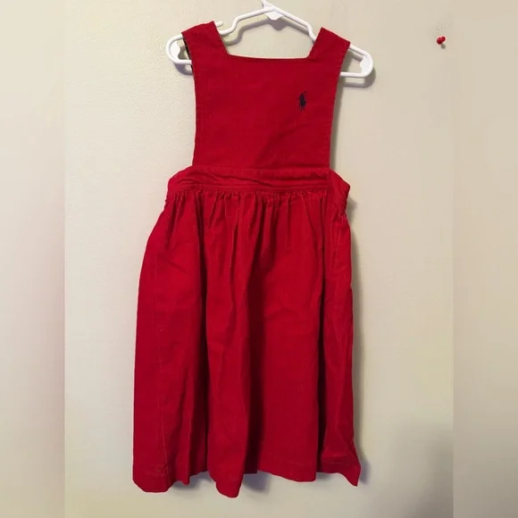 Ralph Lauren Red Corduroy Dress