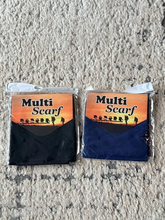 NWT-Unisex Multi Scarf Pack — Black and Navy-12 Ways to wear
