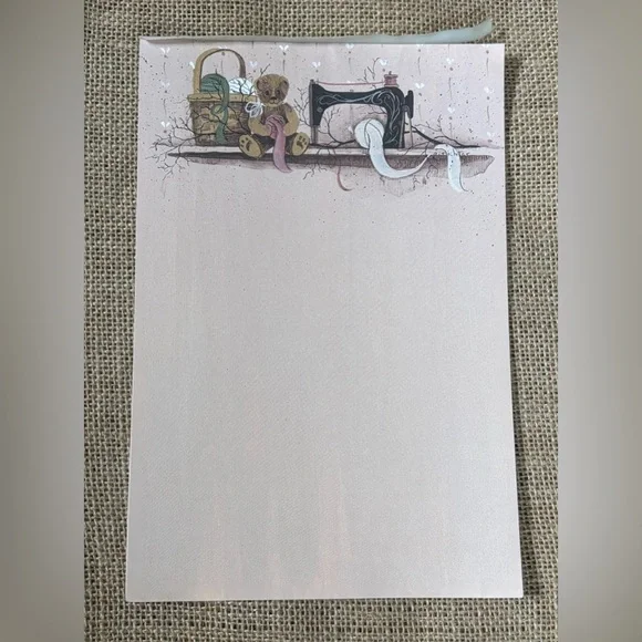 Vintage Pat Richter Old Things On Shelf Stationery 8 Sheets Primitive Nostalgia
