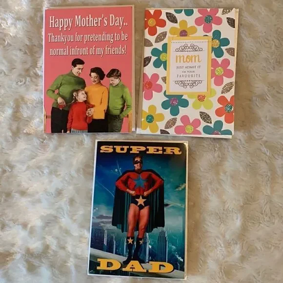 Bundle 3 Mothers Day Fathers Day Cards