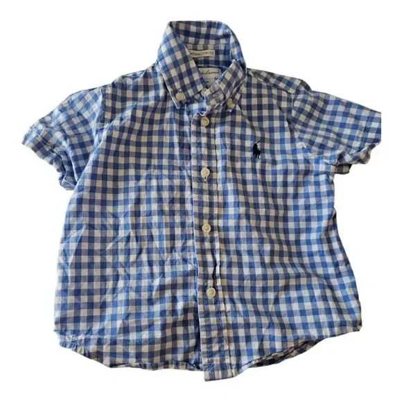 RALPH LAUREN Checkered‎ Button Down Shirt - 18 Months