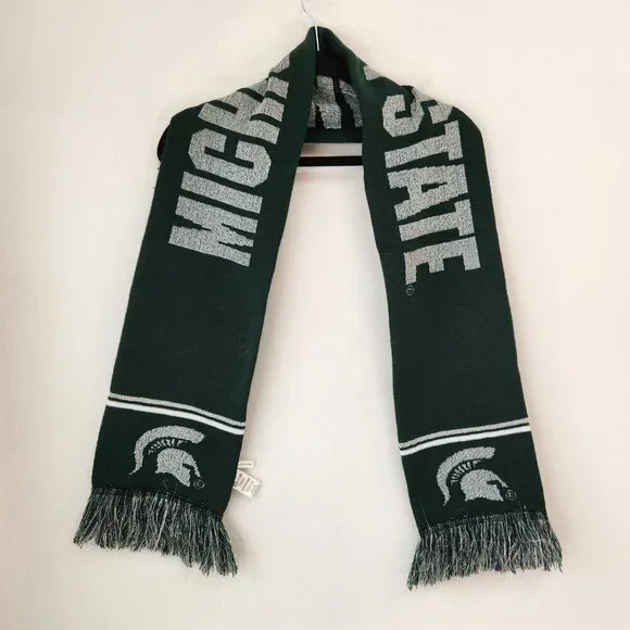 Forever Collectibles Michigan State University MSU Spartans Green Scarf OS