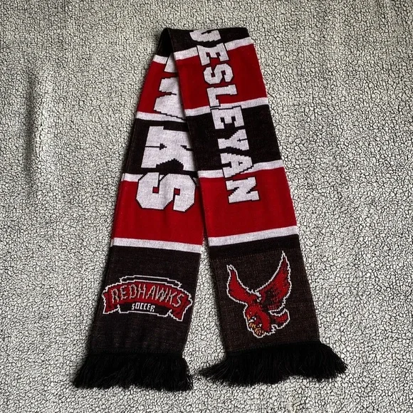 Wesleyan Red and Black Scarf
