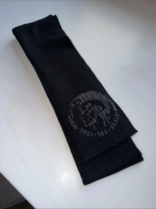 Vintage Diesel Black Scarf