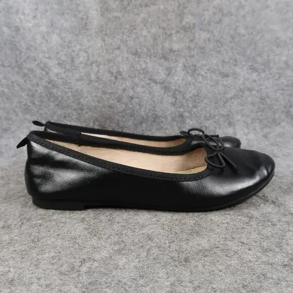 Cat & Jack Shoes Girls 1 Ballet Flats Slip On Black Round Toe Bow Comfort Kids