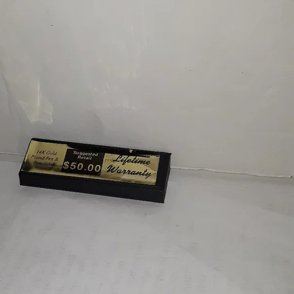 VINTAGE RARE PIERRE CARDIN SILVER GOLD PEN & PENCIL SET IN CASE