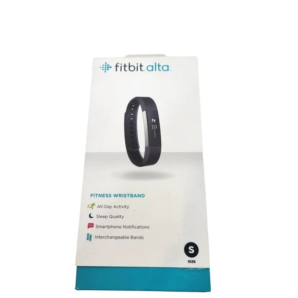 Fitbit Alta Fitness Wristband Activity Tracker Black Size S IOS Android