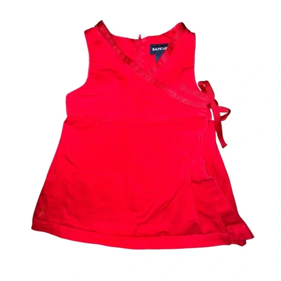 Ralph Lauren Red Kids Wrap Dress