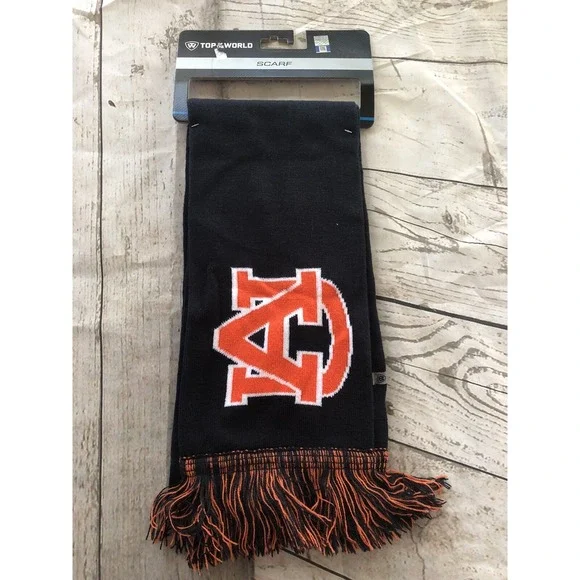 Nwt Auburn Tigers Top of the World Navy Blue/Orange Scarf New