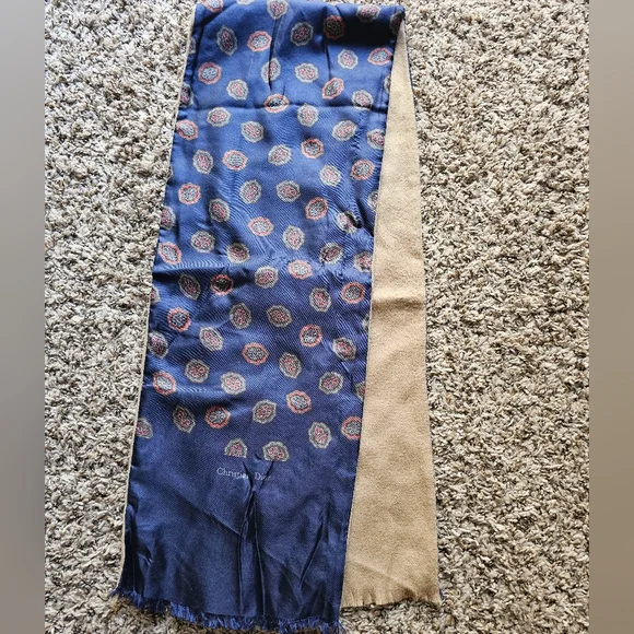 Christian Dior vintage floral‎ print wool and silk scarf
