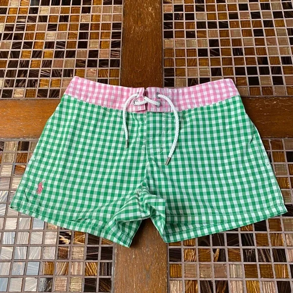 Ralph Lauren Swim Board Gingham Short