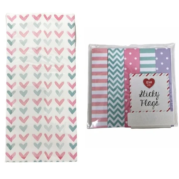 Valentine’s Hearts Dots Planner Accessories Stationery Set List Pad Page Flags