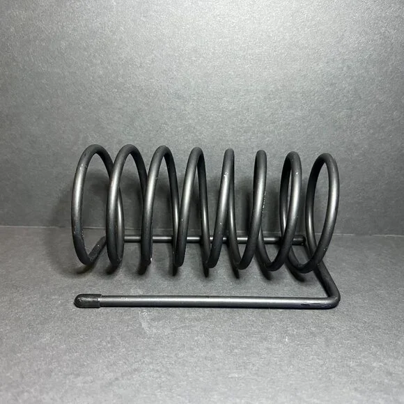 Black Metal Wire Spiral Coil Mail Letter Holder Office Desk Organizer 3 x 5.75