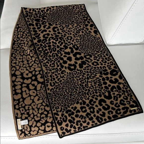 Michael Kors Leopard Print Scarf